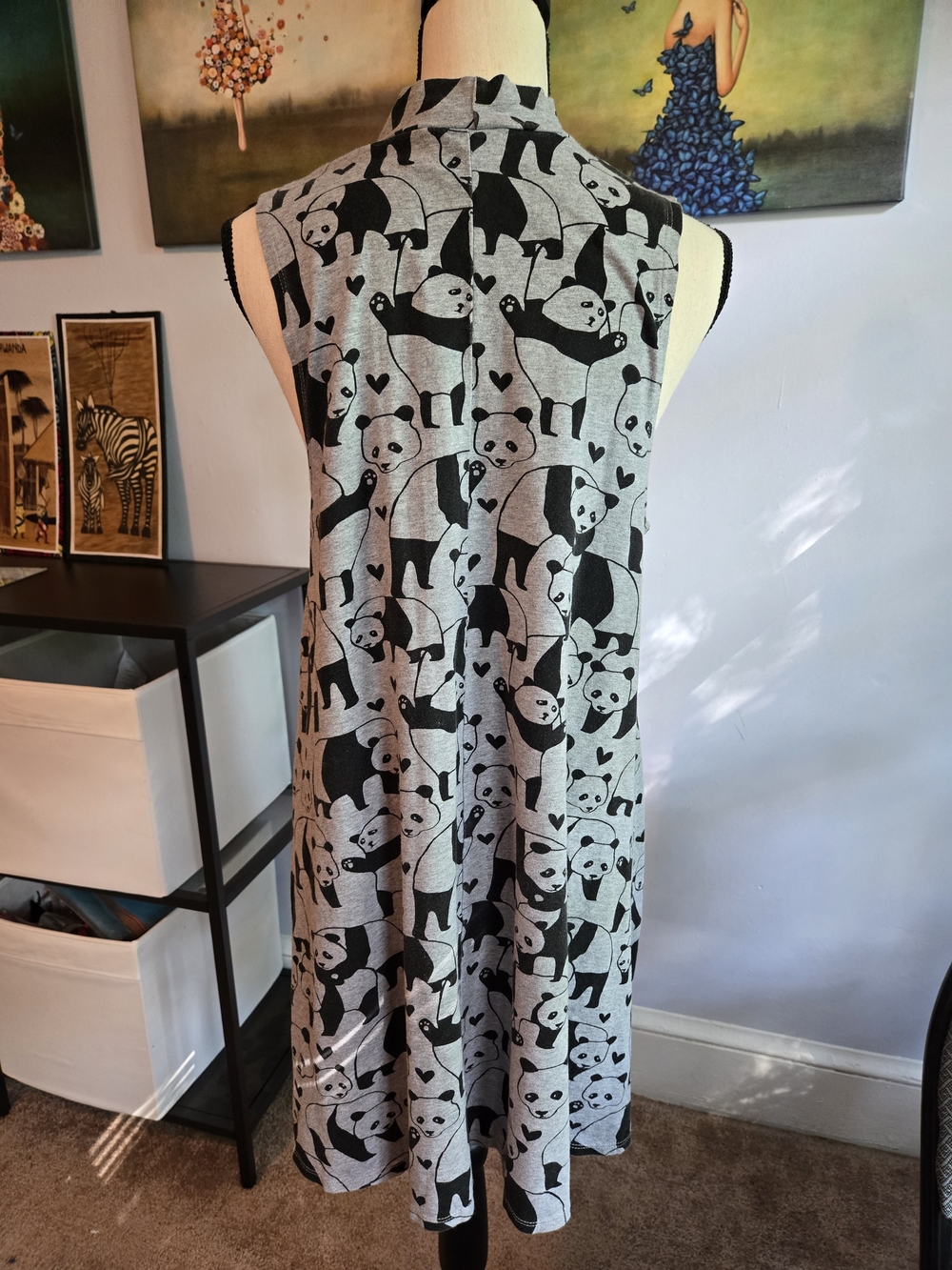 LTD Edition Rare Nooworks Panda Party Dahlia Shift Dress Small Maximalist - Picture 2 of 6